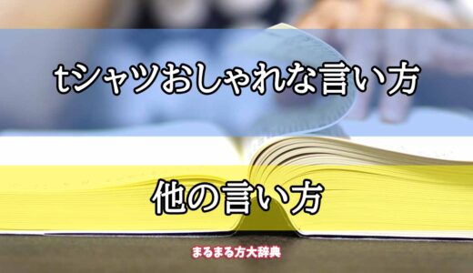 「tシャツおしゃれな言い方」の他の言い方【プロが解説！】