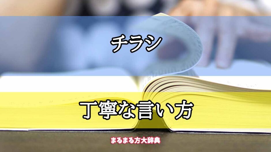 「チラシ」の丁寧な言い方【プロが解説！】