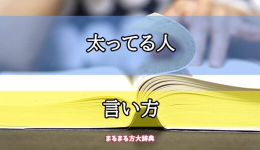 「太ってる人」の言い方【プロが解説！】