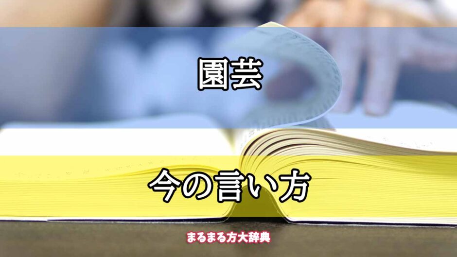 「園芸」の今の言い方【プロが解説！】