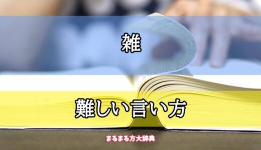 「雑」の難しい言い方【プロが解説！】