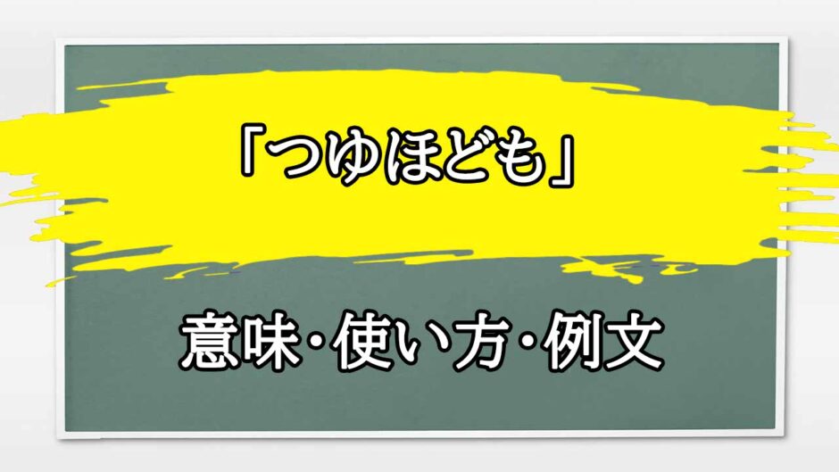 「つゆほどもない」の例文と意味・使い方をビジネスマンが解説