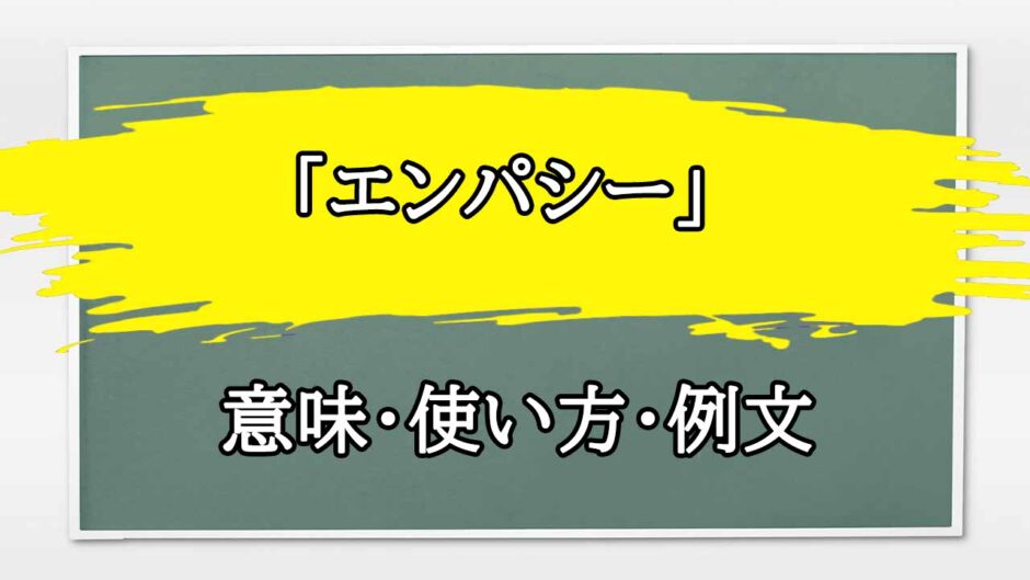「エンパシー」の例文と意味・使い方をビジネスマンが解説