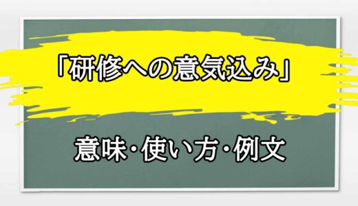 「研修への意気込み」の例文と意味・使い方をビジネスマンが解説