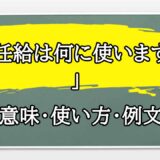 「初任給は何に使いますか」の例文と意味・使い方をビジネスマンが解説