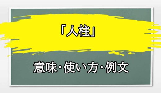 「人柱」の例文と意味・使い方をビジネスマンが解説