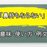 「鼻持ちならない」の例文と意味・使い方をビジネスマンが解説