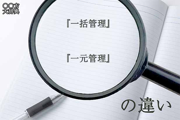 『一括管理』と『一元管理』の意味と違いとは？分かりやすく講義